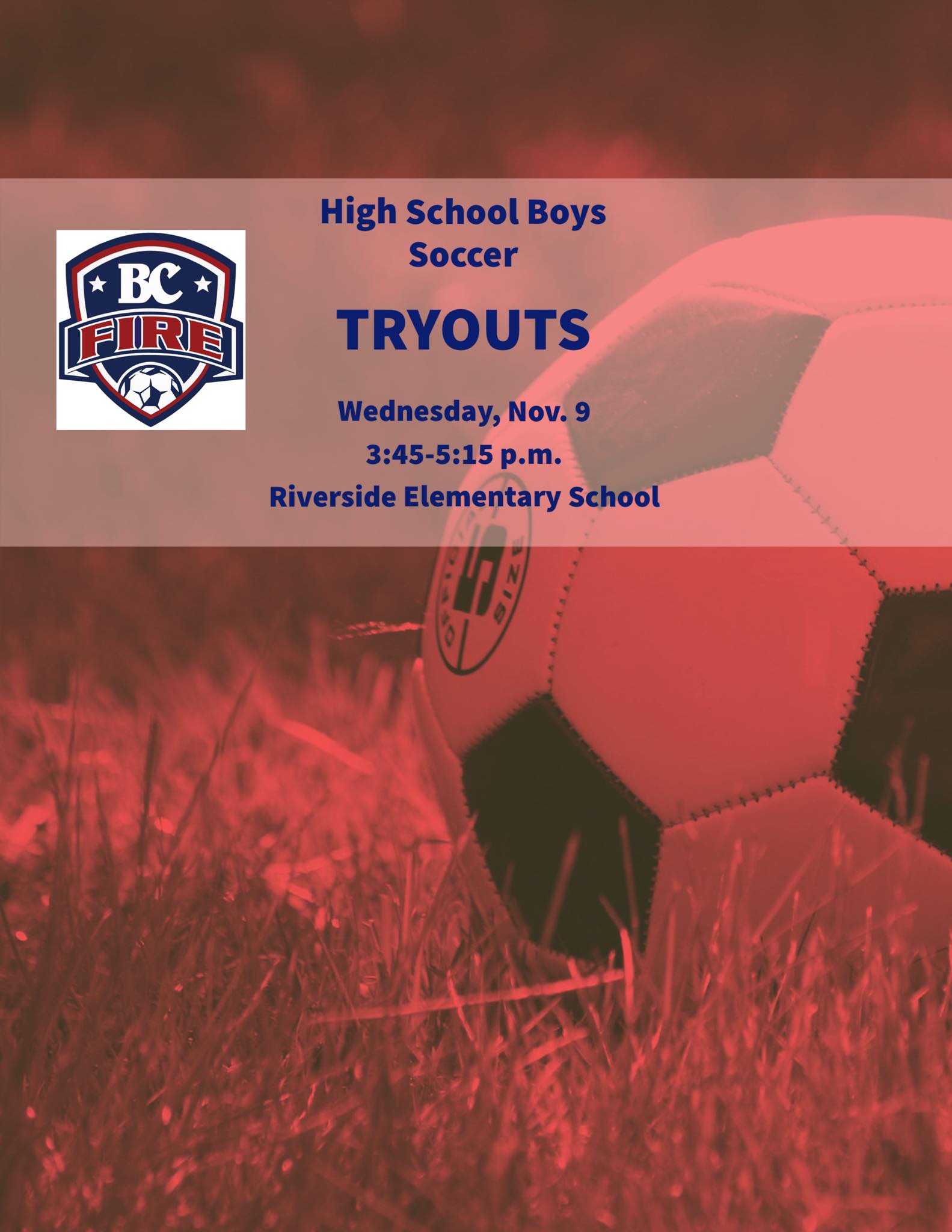 High School Boys Tryouts 2223 BC Fire Soccer